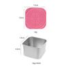304 Stainless Steel Sauce & Salad Dressing Container with Silicone Lid - Leakproof Square Snack Lunch Box
