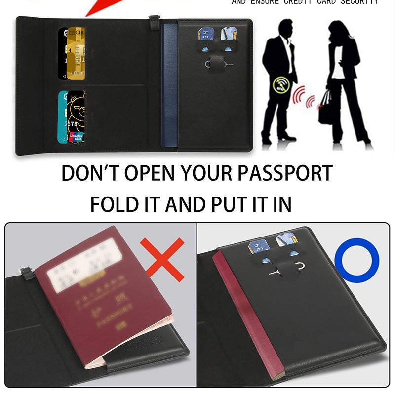 Anti-Theft RFID Passport Holder - Multifunctional, Fashionable, Large Capacity Travel Bag