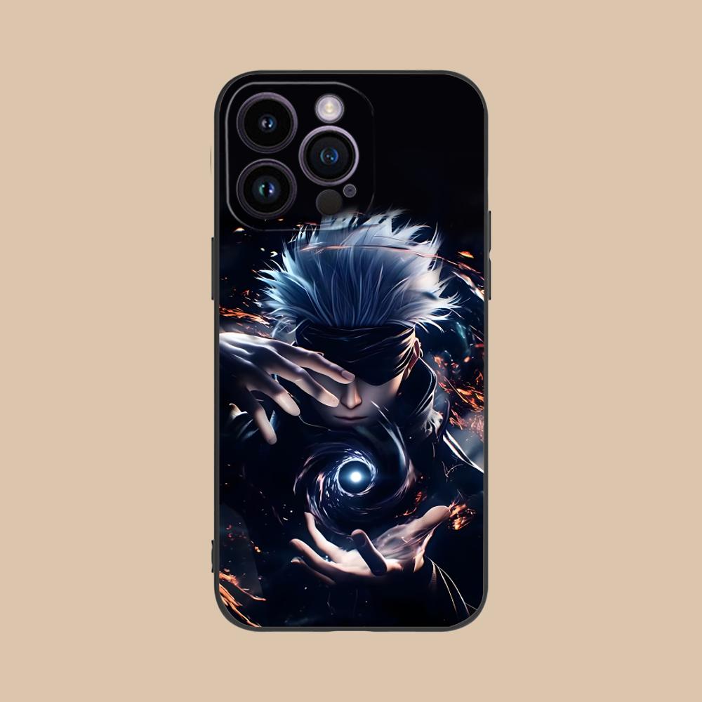 Jujutsu Kaisen Neon JJK Phone Case for iPhone 16 15 14 13 12 11 X XR XS 8 7 Pro Max Plus Mini Colour Printing Cover Cellphones