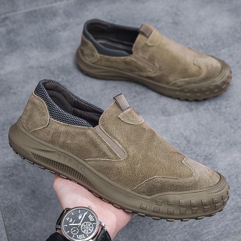 Men's shoes summer breathable sports leisure one pedal old Beijing cloth shoes construction site work labor insurance soft soles tide shoes