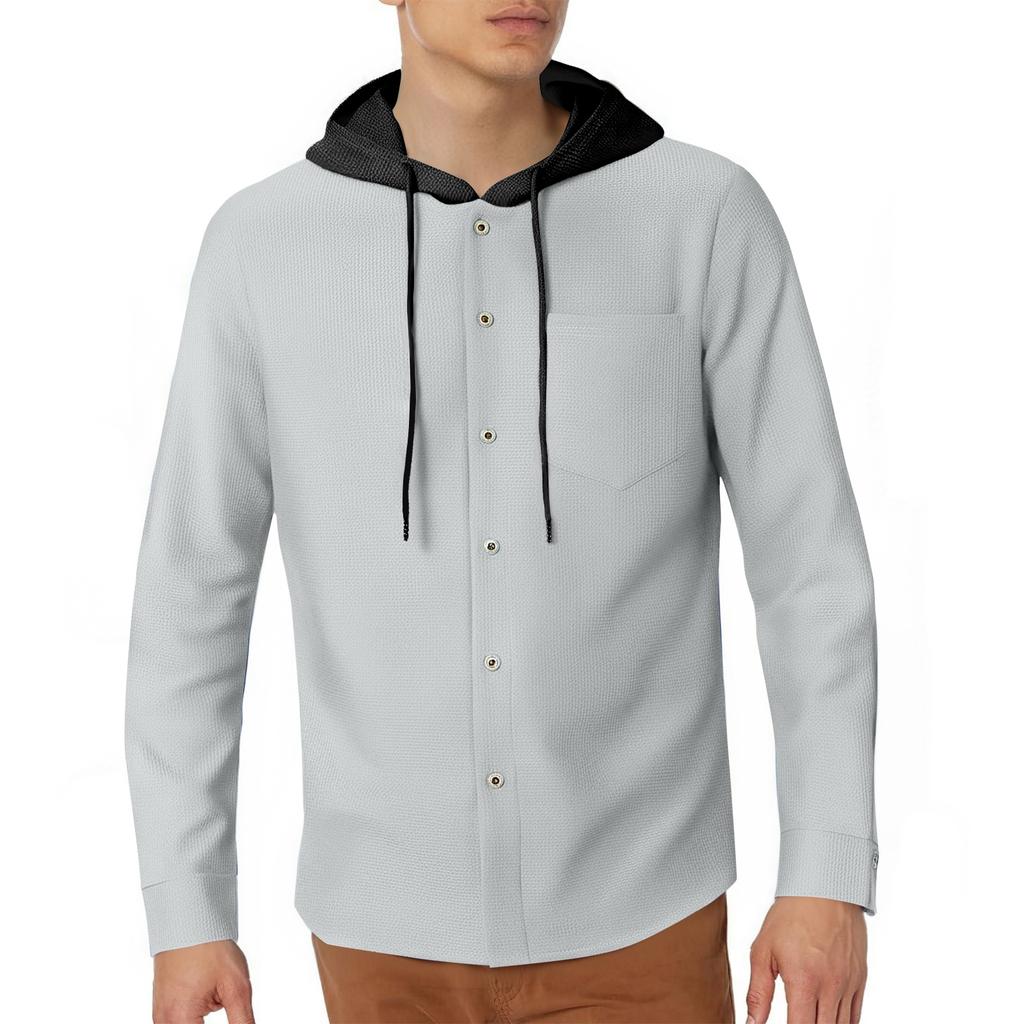 Men's Zipper Hooded Sports And Casual Loose Jacket