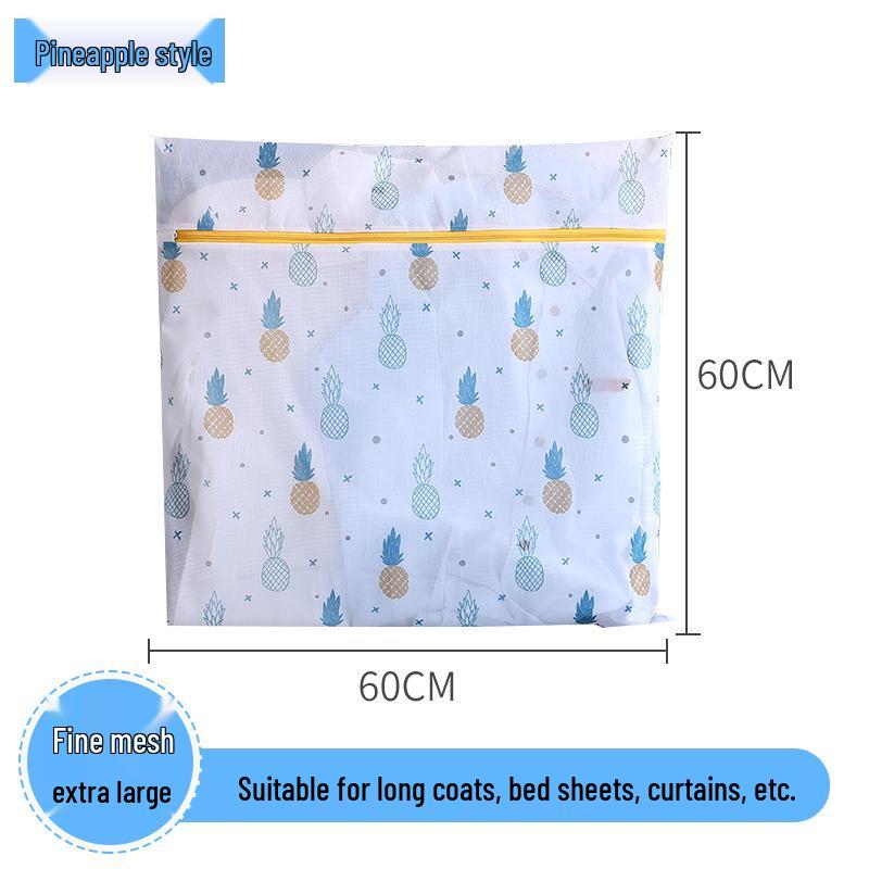 70g Pineapple Print Laundry Bag, Thickened Fine Mesh for Washing Machine - Ideal for Down Jacket and Bra Care