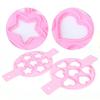 2pcs Non-Stick Silicone Egg Ring Star Heart Egg Cooker Pan Pancake Maker  Home Kitchen DIY Baking