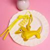 Leather Dachshund Chocolate Bag Accessories Pendant Key Chain Lanyard Creative Keychain