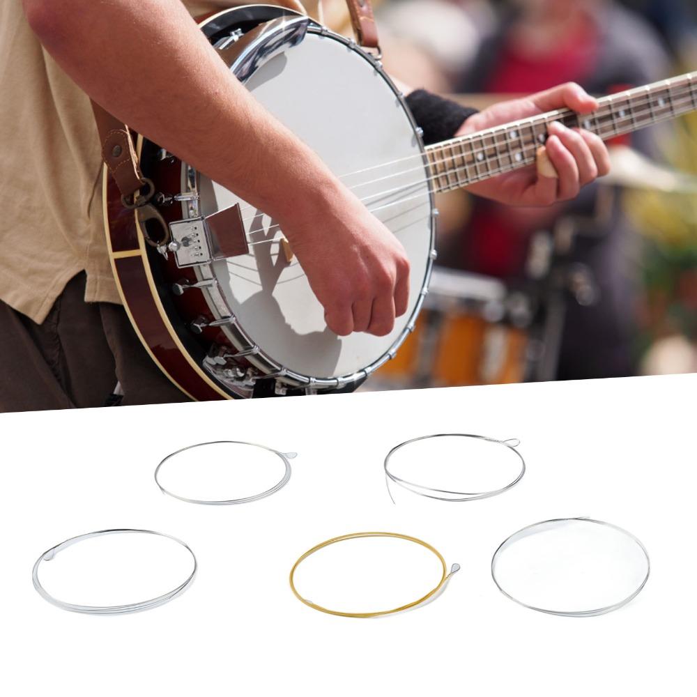 Silver+Golden Banjo String Set Stainless Steel Material Stainless Steel Strings For Banjo Playing