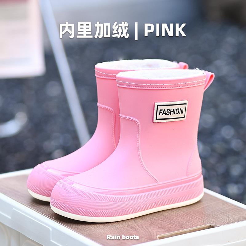 

Новые резиновые сапоги средней высоты, нескользящие дождевые ботинки на толстой подошве, женские студенческие легкие и мягкие, водонепроницаемые резиновые сапоги, чехол для обуви 36