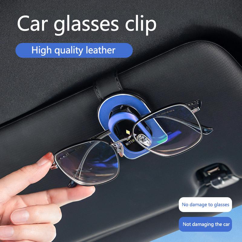 zjvc8 Aluminium Alloy Car Glasses Clip Auto Sunglasses Visor Glasses Holder For Mitsubishi Lancer 9 EX Outlander 3 ASX L200 Accessory