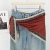 Autumn new accessories fart curtain retro cashew flower small scarf triangle scarf belt women's decoration with jeans silk scarf
