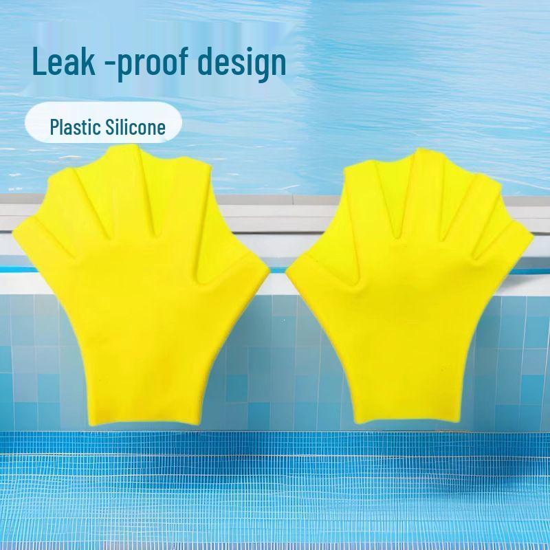Speed-Up Silicone Webbed Swimming Gloves for Youth Diving and Paddling Learning.