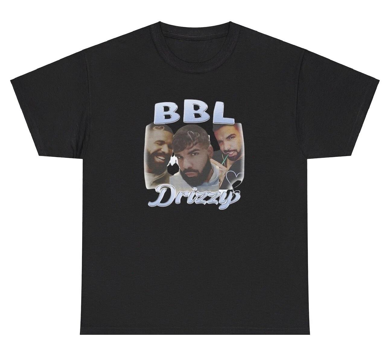 Футболка с графическим принтом BBL Drizzy Смешная пародия на рэпера Юмор Поколение Z Оскорбительный мем S