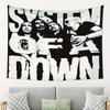 VIKAMA American Rock Band Tapestry Black and White Retro Decor Cloth Male Dormitory Music Bar Room Decoration
