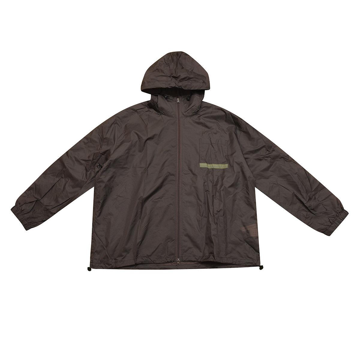 

2025 Новые мужские толстовки с капюшоном, пальто, японская уличная одежда, защита от солнца, однотонные пальто, летняя мода, унисекс, тонкая куртка для мужчин XXL коричневый