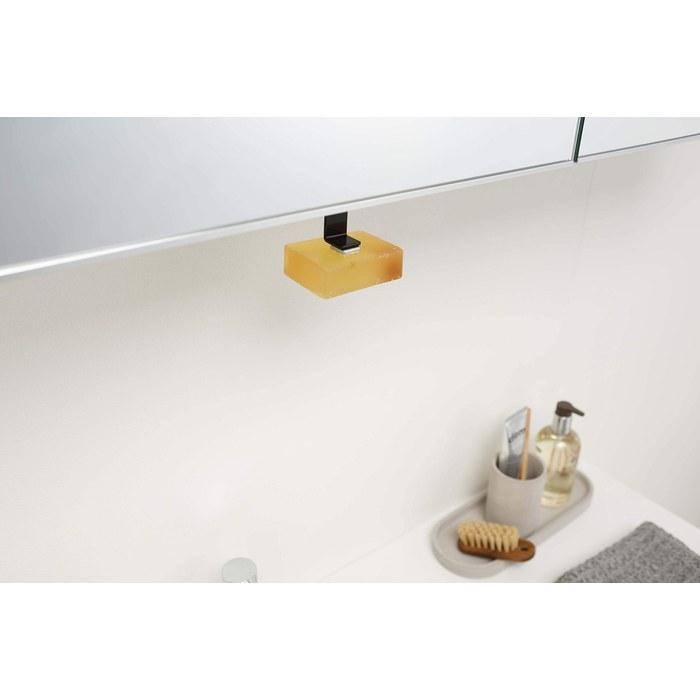 [Yamazaki] Soap Holder for Under Bathroom Vanity, Black, Approx. W2 x D5 x H9cm, Tower, 5015