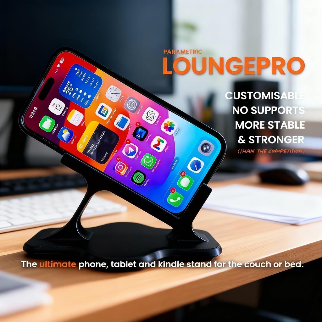 1 Bedside Phone Holder | Hands-Free and Anti-Drop Design, Suitable for Lazy People'S Artifact By The Bed and Living Room Sofa! Ergonomic Arc Base