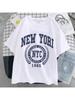 Simple Letter Printing T Shirt Women Summer Breathable T-Shirt Street Hip Hop Short Sleeve Casual Fashion Tshirt Female New