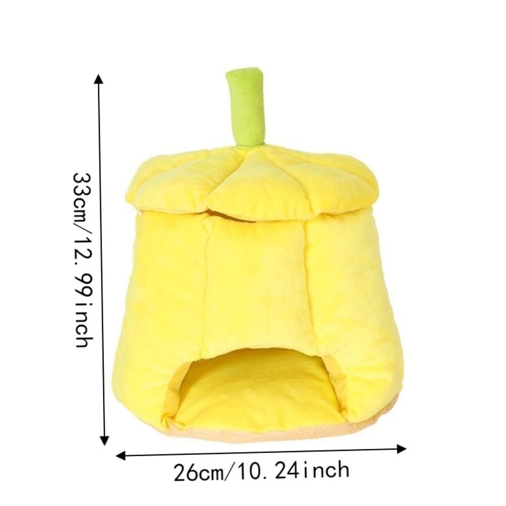 Semi-Enclosed Hamster Sleeping Cave Windproof Guinea Pig Hideout Bed  Cage Accessories