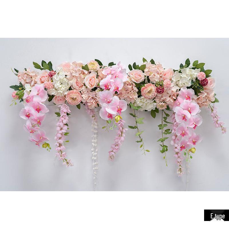 Golden Shower Flower Row Wedding Arch - Outdoor Wall Hanging Decoration