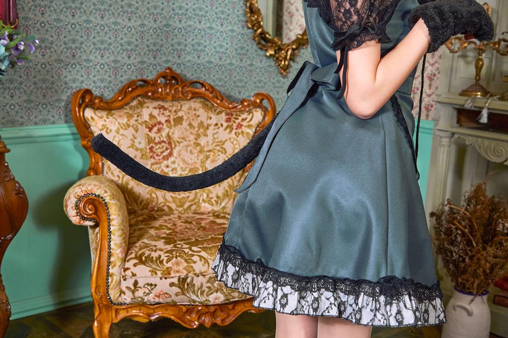 Clearstone Lady Animal Cosplay Halloween Maid X Cat Gray Women's