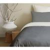 Pack complet 6 pièces Anthracite/Blanc réversible housse de couette pour lit 140 x 190 cm