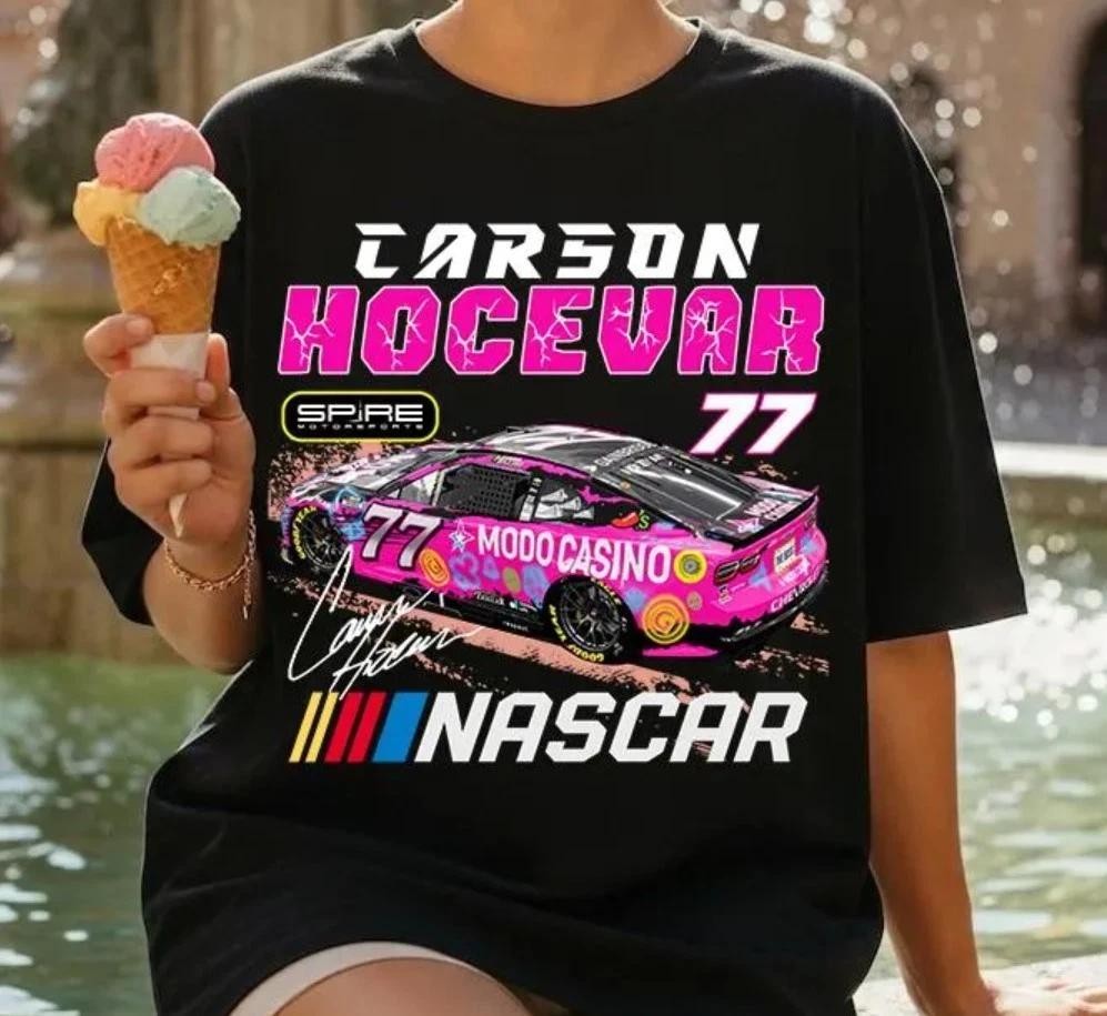 Carson Hocevar Spire Motosports Tee, Nascar Racing Graphic T-Shirt 4XL