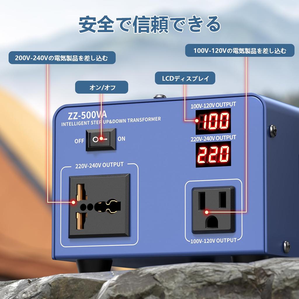 JARXIOKE 500W 220V To Compatible with 220V Overseas 1 Outlet 1 Outlet Step-Up/Step-Down Transformer, 100V, Dual-Purpose Step-Down/Step-Up Transformer,