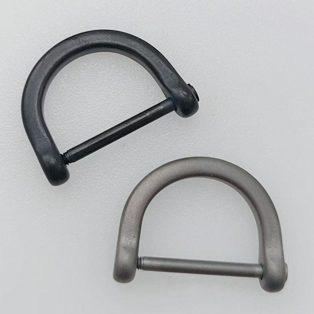 New Titanium Alloy Horseshoes Buckles D-Shaped High Quality Carabiner D Bow Staples DIY Hardware Accessories