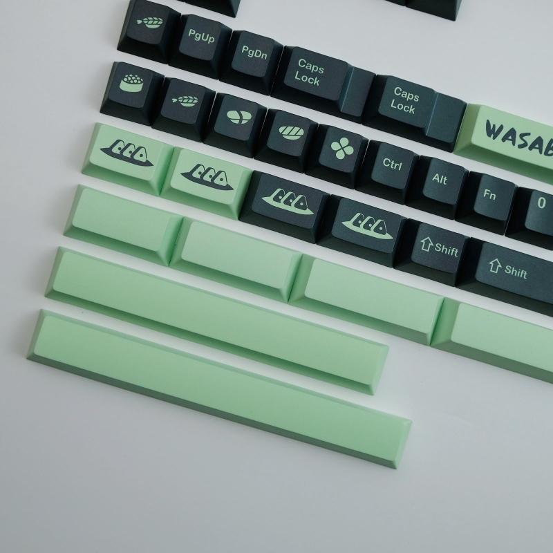 142 Keys Wasabi Mustard Keycaps PBT Dye Sublimation Personlized  Keycap For Mechanical  MX Keyboard for Key