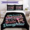 3pcs gymnastics Bedding Set Duvet Cover Closure Includes 1 Duvet Cover & 2 Pillowcases, Soft and Comfortable for All Seasons.