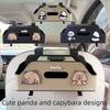 Cartoon Panda Capybara Car Seat Back Storage Box Portable Multifunctional Hanging Bag with Hook Convenient Tissue Box Universal
