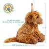 [VIAHART] Highland Cow Henry Plush Toy Brown M Size (Approx. 29cm) Fluffy Cow Stuffed Toy Hand Washable Present [Parallel Import]