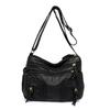 Vintage-Style Distressed Hobo Bag with Tassel Details Casual Crossbody Purse for Women Large Capacity Shoulder Bag Women's Stylish Handbag