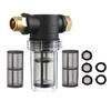 Metal Mesh Inline Water Filter For Pressure Washer 3/4Inch Hose Connection 40 100 Mesh Screen Sediment Water Strainer