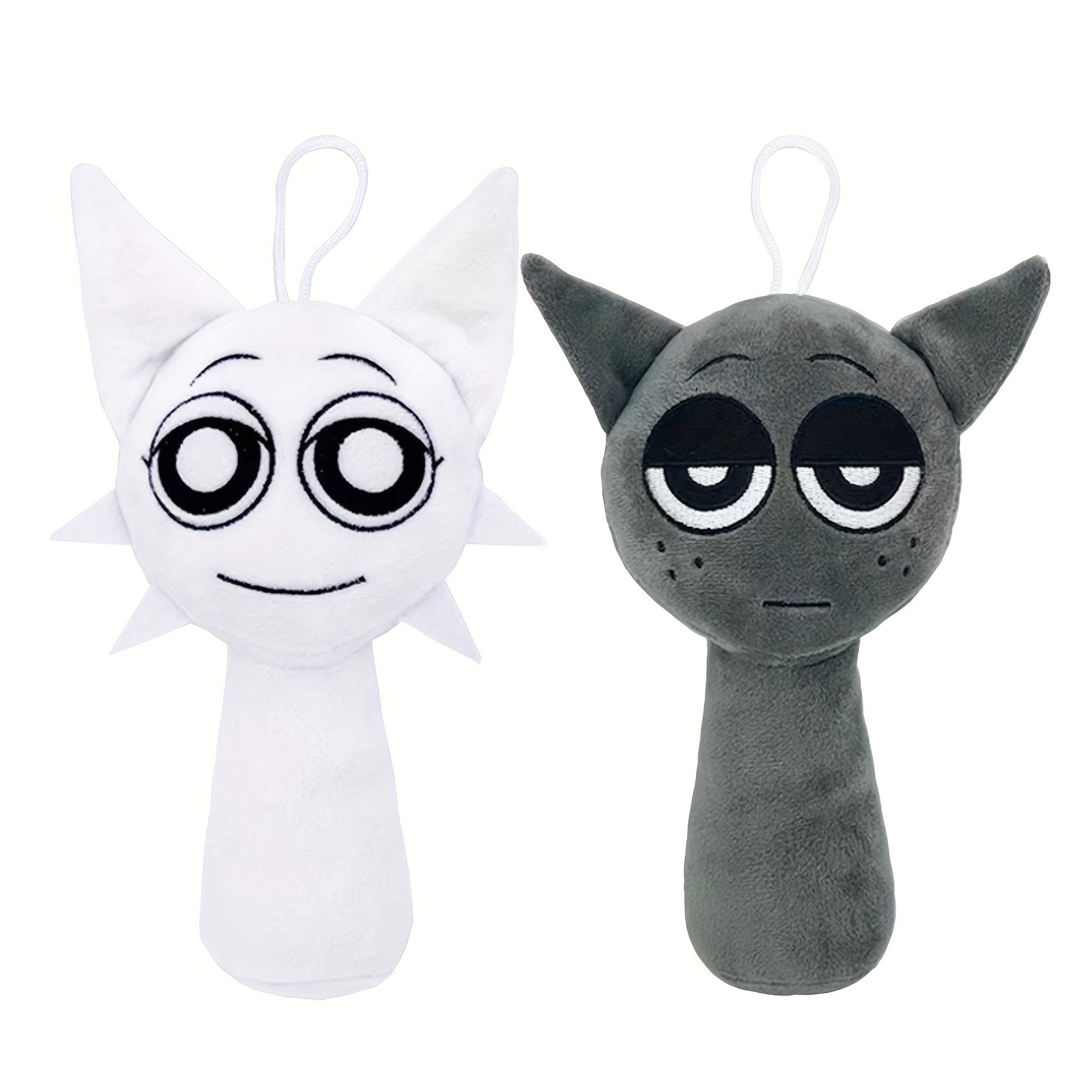 

Набор из 2 плюшевых музыкальных шкатулок Sprunki, одна белая, другая серая. Идеально для празднования Дня рождения, новогодних торжеств, рождественских подарков. White Box and Gray Box