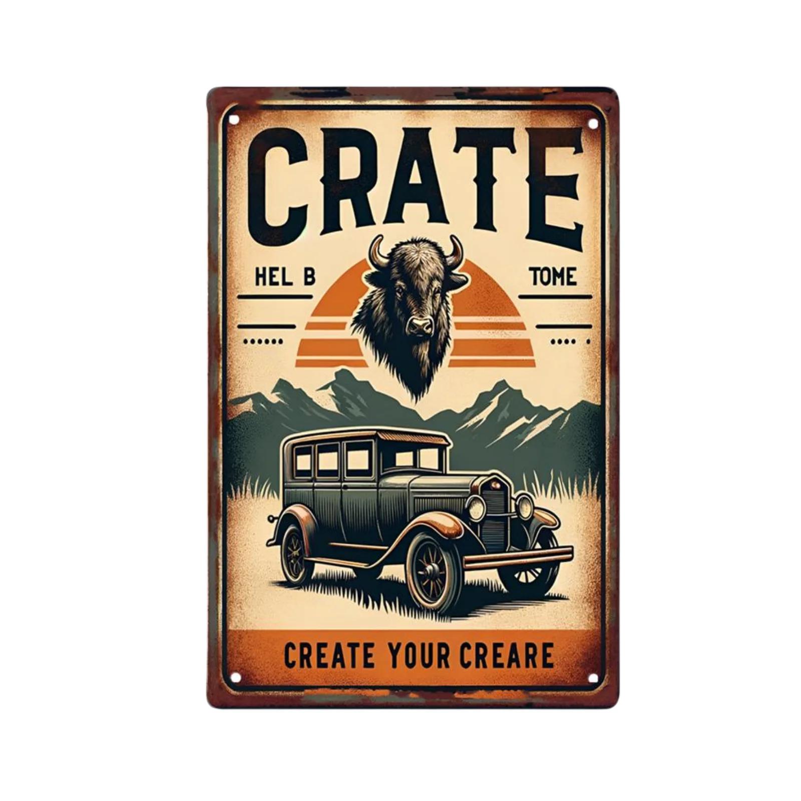 

Vintage Old Car Train Posters Metal Tin Sign Plaque Decorative Plates for Garage Club Man Cave Bar Home Hotel Cafe Wall Deco 20x30cm