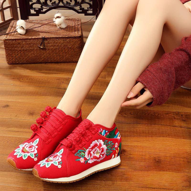 Inside Fashion Sports Increases Chinese Embroidered National Sneskers Shoes