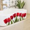 Bathroom Sink Area Backsplash Sticker Floral Waterproof Self Adhesive Removable Modern Home Decor Accessories