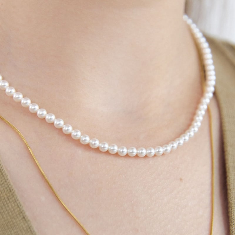 NUOY Austrian White Pearl Necklace