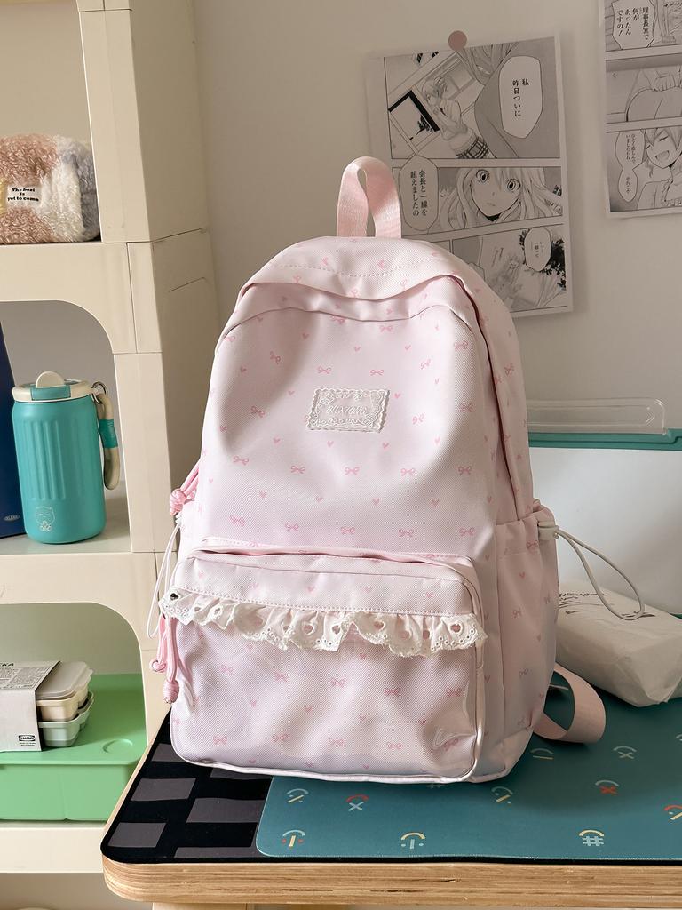 Schoolbag Schoolbag Girls Elementary School Students 3rd To 6th Grade Girls Pain Bag Backpack Tide Junior High School High School Lace Campus Backpack