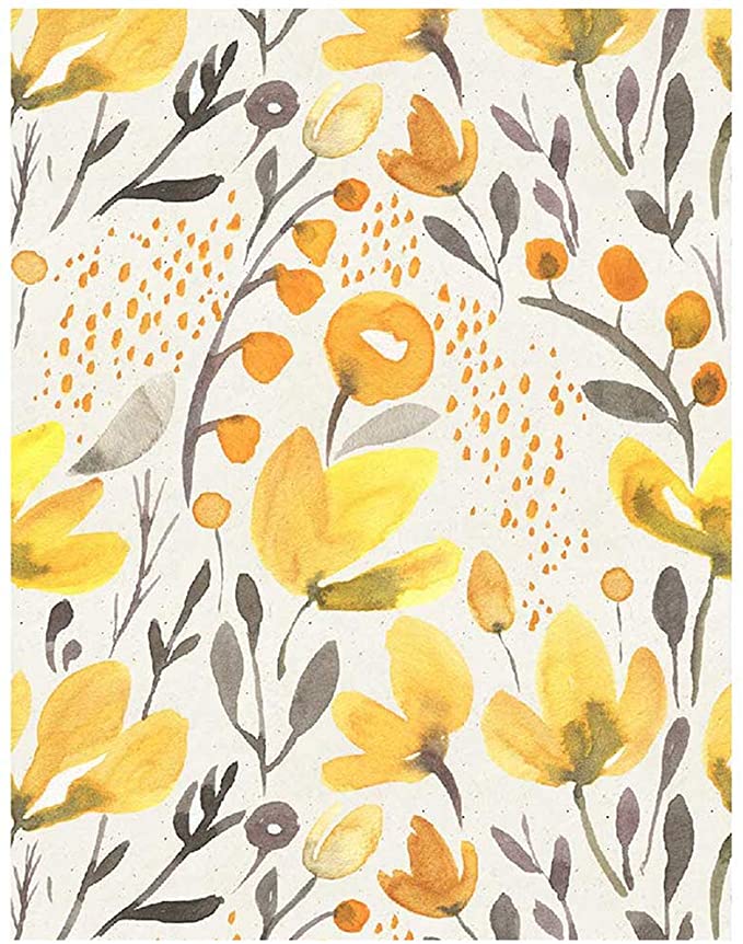 

Желтые свежие цветочные самоклеящиеся обои виниловые отклеивающиеся и приклеивающиеся ручной росписи акварельный дизайн для гостиной домашний декор 3mx45cm