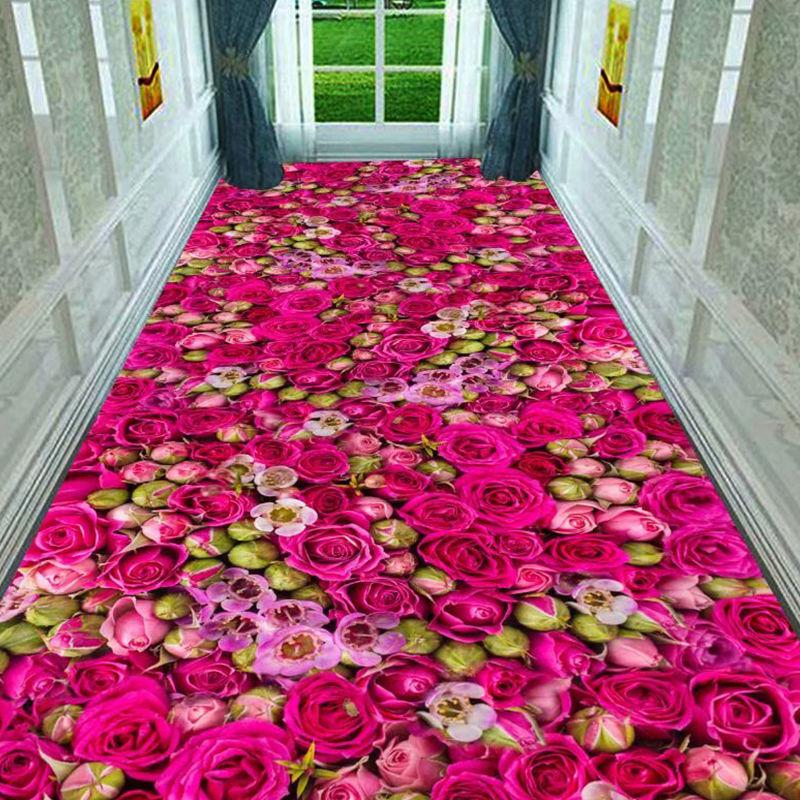 3D Läufer Teppiche für Flur Wohnzimmer Dekoration Zuhause Hotel Lobby Langer Teppich Eingangstürmatte Treppenbereich Teppich