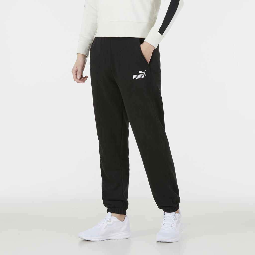 Puma Drawstring Tapered Knit Sweatpants Men Bottoms Black 849606-01