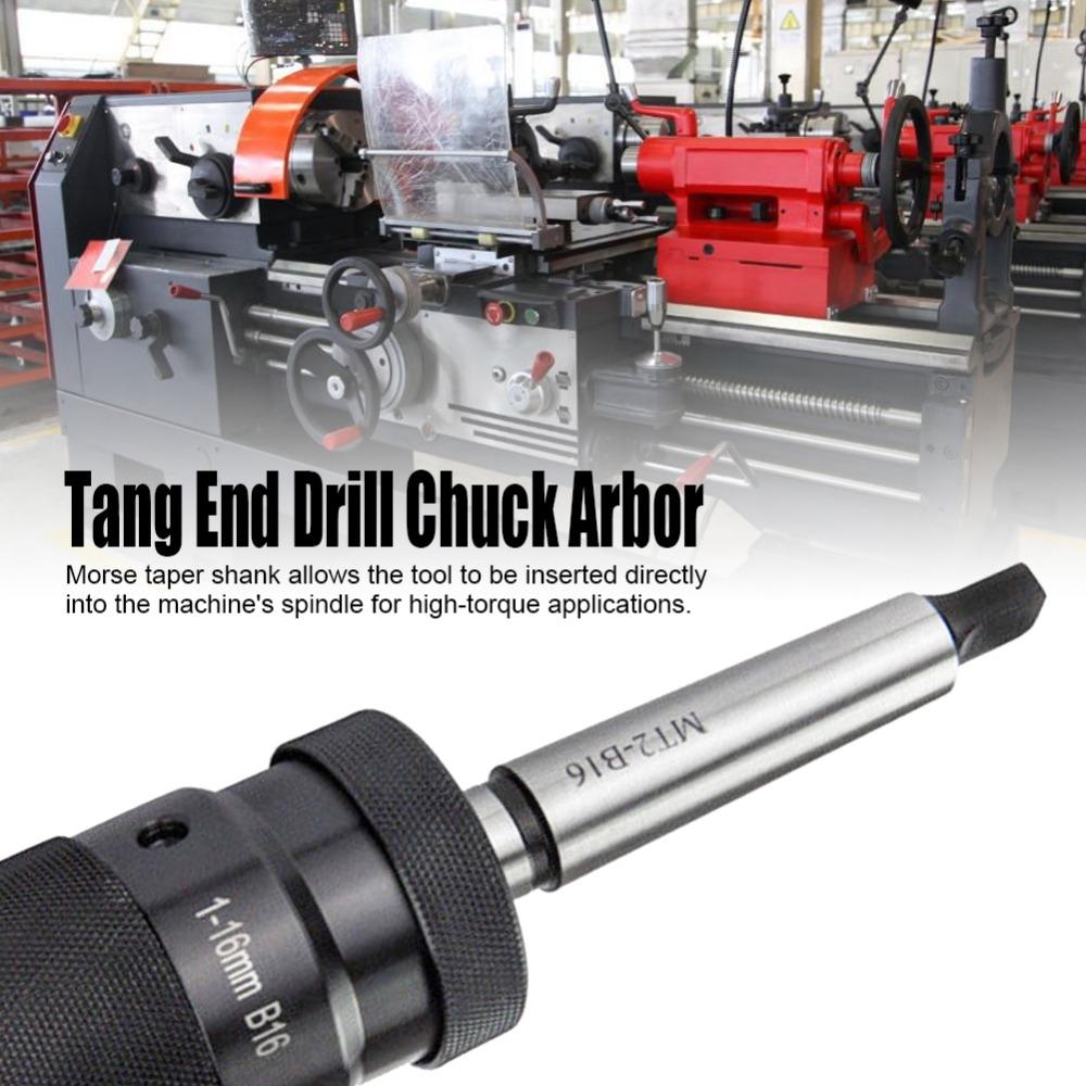 MT2 B16 Morse Taper Tool Holder Heat Treated Steel Tang End Drill Chuck For Drill Presses