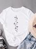 (Asian Size) Love Heart Cute 90s Women's Top Fashion T Clothing Print Female Casual  Short Sleeve T-shirts Graphic Tee