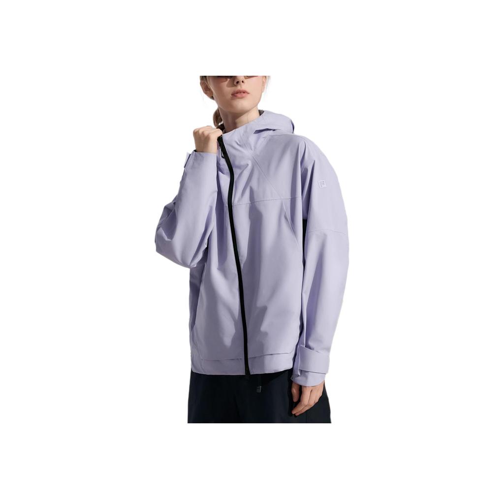New FILA Fitness Water-Resistant Windproof Breathable Wear-Resistant Rainproof Windbreaker Jacket Unisex Soft Matte Purple A51M441706F-PR