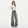 Spicy Girl Women's Autumn Street Style Straight-Leg Loose Slimming Wide-Leg Jeans
