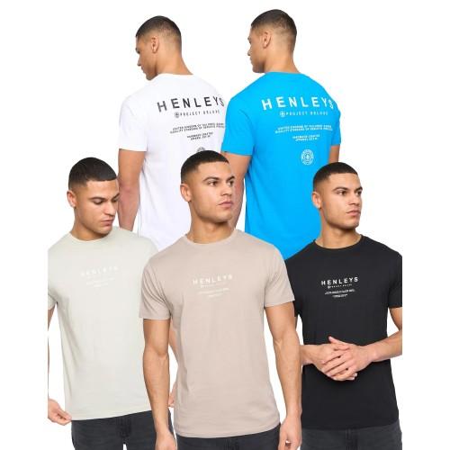 Henleys Mens Henstack T-Shirt (Pack of 5)