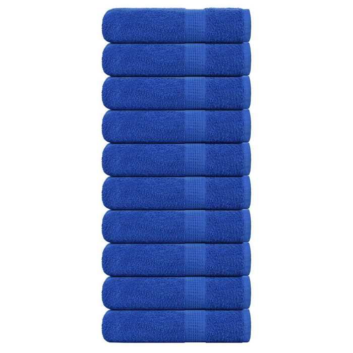 VidaXL Serviettes de bain 10 pcs bleu 100x150 cm 360 g/m² 100% coton, serviette, ensemble de serviettes de bain, serviette 136718