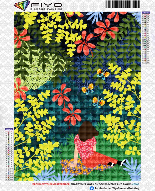 5D Diamant Malerei Tropical Bunte Mädchen Blume Diamant Stickerei Wand Kunst Kreuz Stich Bilder Für Wohnzimmer Wohnkultur quadro