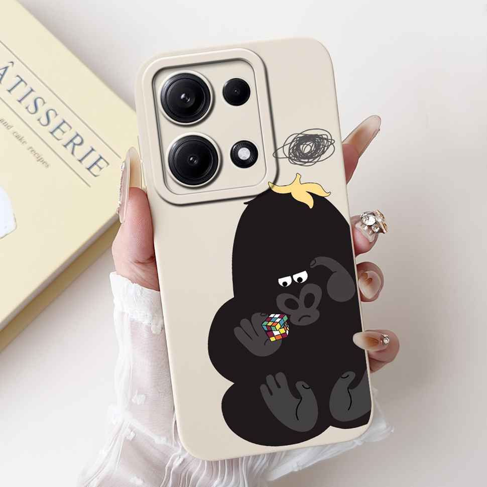 Simple Silicone Case For Redmi Note14s 4G Capa Lovely Panda Rabbit Shockproof Back Cover For Xiaomi Redmi Note 14S Phone Shell