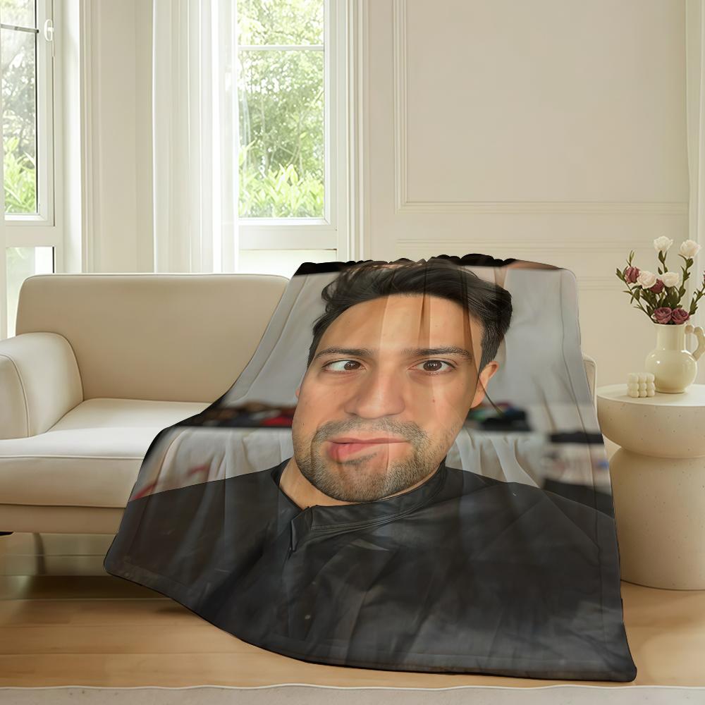 

Fashion print L-Lin Manuel Miranda Blanket For Sofa Office Bed Plane Travel Sleep Read Relax Camping Soft And Warm 30x40in